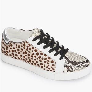 Kenneth Cole White and Brown Patterned Sneakers